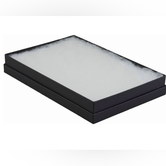 Box for Jewelry, Necklace, Matte Black, Layer of Cotton Padding included 9”x 6” - Picture 2 of 2